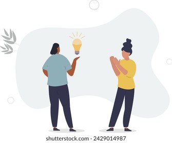 creative team working together. Business communication and collaboration.light bulb idea symbol