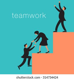 Creative Teamwork Background Business People Climbing Stock ...