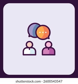 Creative Teamwork and Communication Concept with Abstract People and Bubbles