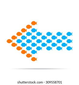 creative teamwork or leadership concept design vector