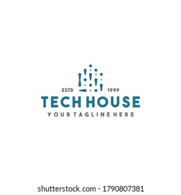 Design des Logos des kreativen Tech-Hauses