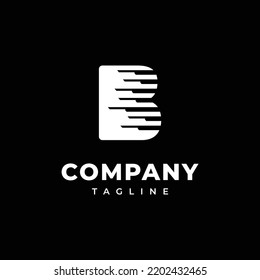 Creative tech logo design monogram logo letter B
