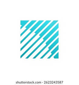 Creative Tech Symbol with Stylized Diagonal Lines