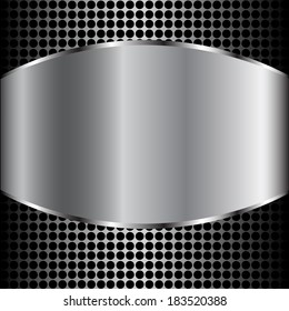 Creative technological background. Metal silver Abstract vector background