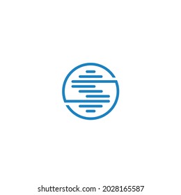 letra de diseño del logotipo tecnológico creativo Círculo abstracto S