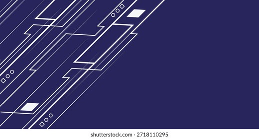 Anuncio azul y blanco de la tecnología creativa, fondo deportivo dinámico azul diagonal. fondo azul del arte