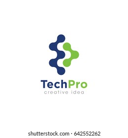 Creative Technology Concept Logo Design Template