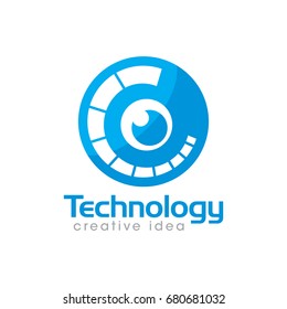 Creative Technology Concept Logo Design Template Stock Vector (Royalty ...