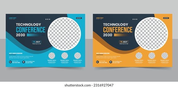 Creative technology conference flyer template