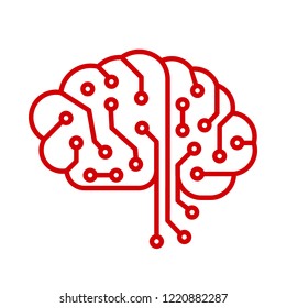 Creative Technology Human Brain With Neural Bonds - Vector For Stock