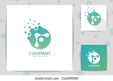 Creative  Technology Logo Design With Premium Vector Free Mockup. Template Vector Illustration. Isolated On White Background.