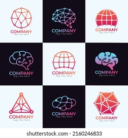 Creative Technology Minimalist Style Logo Collection, Premium Quality And Free Vector And Gradient Colourful Logo, And Concept.