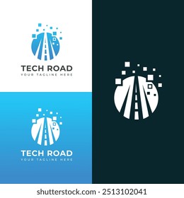 Diseño de logotipo de carretera de Tecnología creativa 