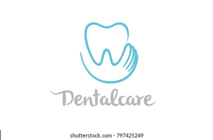 Creative Teeth Heart Inside Holding Logo Stock Vector (Royalty Free ...