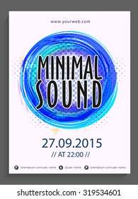 Creative template, banner or flyer design with date and time presentation for Musical Party.
