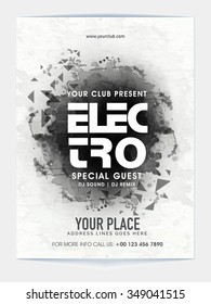 Creative Template, Banner or Flyer design for Musical Party celebration.