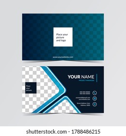 Creative template business card with photo