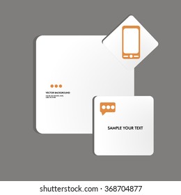 Creative template card with label icon. Can be use for infographics. Vector illustration.