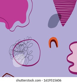 Creative template design with contemporary shapes and scribble for social media promotion. 