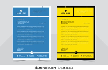 Creative template design for corporate letterhead 