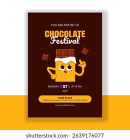 Creative Template Design for Social Media Invitation on World Chocolate Day