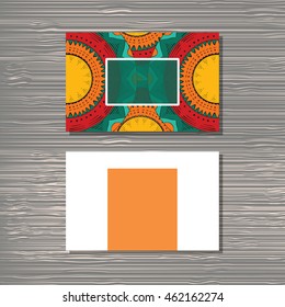 Creative template for designer, photographer or studio.  Vector editable pattern with front and back side visit cards. 