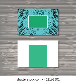 Creative template for designer, photographer or studio.  Vector editable pattern with front and back side visit cards. 