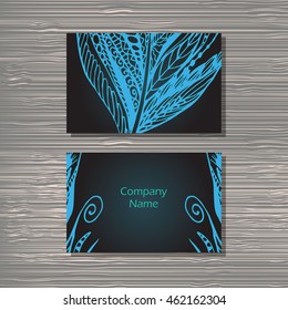 Creative template for designer, photographer or studio.  Vector editable pattern with front and back side visit cards. 