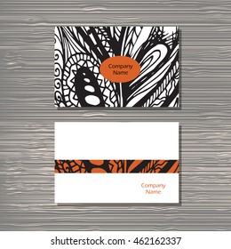 Creative template for designer, photographer or studio.  Vector editable pattern with front and back side visit cards. 