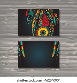 Creative template for designer, photographer or studio.  Vector editable pattern with front and back side visit cards. 