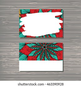 Creative template for designer, photographer or studio.  Vector editable pattern with front and back side visit cards. 