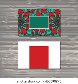 Creative template for designer, photographer or studio.  Vector editable pattern with front and back side visit cards. 