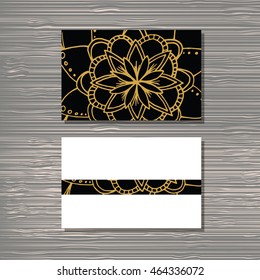 Creative template for designer, photographer or studio.  Vector editable pattern with front and back side visit cards. 