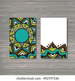 Creative template for designer, photographer or studio.  Vector editable pattern with front and back side visit cards. 