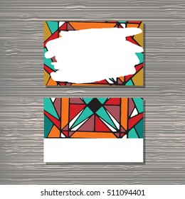 Creative template for designer, photographer or studio.  Vector editable pattern with front and back side visit cards. 