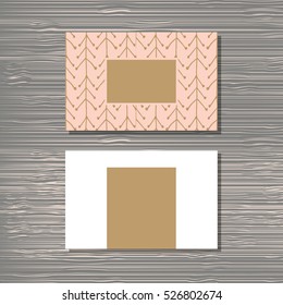 Creative template for designer, photographer or studio.  Vector editable pattern with front and back side visit cards. 