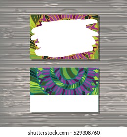 Creative template for designer, photographer or studio.  Vector editable pattern with front and back side visit cards. 