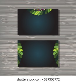 Creative template for designer, photographer or studio.  Vector editable pattern with front and back side visit cards. 