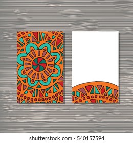 Creative template for designer, photographer or studio.  Vector editable pattern with front and back side visit cards. 