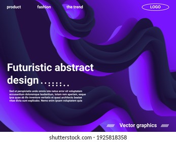 Creative template with fluid rainbow wave elements. Abstract wave liquid shape. Futuristic concept. Abstract background with bright gradient and light effect.