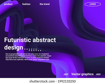 Creative template with fluid rainbow wave elements. Abstract wave liquid shape. Futuristic concept. Abstract background with bright gradient and light effect.