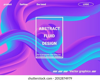 Creative template with fluid rainbow wave elements. Abstract landing page template. Creative vector concept.  Trendy rainbow gradient  for wave poster, flyer.
