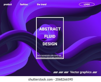 Creative template with fluid rainbow wave elements. Abstract wave liquid shape. Futuristic concept. Abstract background with bright gradient and light effect.