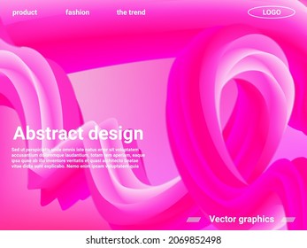 Creative template with fluid rainbow wave elements. Abstract landing page template. Futuristic concept.  Trendy rainbow gradient  for wave poster, flyer.