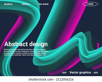 Plantilla creativa con elementos de onda de arco iris fluido. Plantilla de página de inicio abstracta. Concepto de sitio web. Gradiente de diseño arcoiris para afiche de olas, volante.