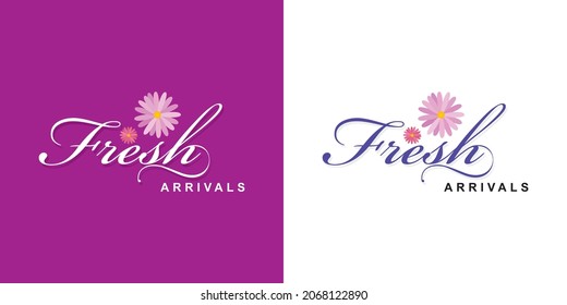 Creative Template of Fresh Arrivals. Banner Design for Sale Promotional Activity. Editable Illustration.