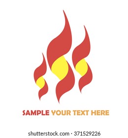 Creative template logo with swirl fire vector illustration