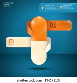 Creative Template with medicine ribbon banner / can be used for infographics / banners / concept vector illustration