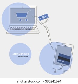 Creative template mobile payments card. 