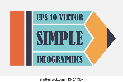 Creative Template with pencil banner / can be used for infographics / banners / concept vector illustration